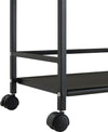 Marshall 3 Shelf Metal Rolling Utility Cart, Black - Black