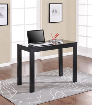 Parsons Computer Desk with Drawer - Black