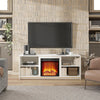 Mainstays Courtland Electric Fireplace TV Stand for TVs up to 65", White - White