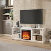 Mainstays Courtland Electric Fireplace TV Stand for TVs up to 65", White - White