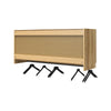 Lory 3 Door Wall Cabinet with Hanging Rod, Natural - Natural