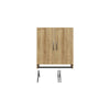 Lory 2 Door Wall Cabinet with Hanging Rod, Natural - Natural