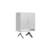 Lory 2 Door Wall Cabinet with Hanging Rod, Dove Gray - Dove Gray