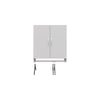 Lory 2 Door Wall Cabinet with Hanging Rod, Dove Gray - Dove Gray