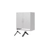 Lory 2 Door Wall Cabinet with Hanging Rod, Dove Gray - Dove Gray