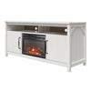 Augusta Electric Fireplace and TV Console for TVs up to 65”, Ivory Oak - Ivory Oak