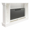 Elmcroft Wide Painted Mantel with Linear Electric Fireplace, White - White