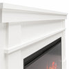 Elmcroft Wide Painted Mantel with Linear Electric Fireplace, White - White