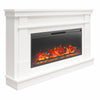 Elmcroft Wide Painted Mantel with Linear Electric Fireplace, White - White