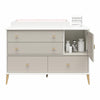 Little Seeds Valentina 4 Drawer/ 1 Door Convertible Dresser & Changing Table - White / Grey