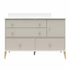 Little Seeds Valentina 4 Drawer/ 1 Door Convertible Dresser & Changing Table - White / Grey