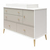 Little Seeds Valentina 4 Drawer/ 1 Door Convertible Dresser & Changing Table - White / Grey