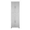 Lory Framed Storage Cabinet with Drawer - Dove Gray