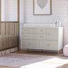 Little Seeds Valentina 4 Drawer/ 1 Door Convertible Dresser & Changing Table - White / Grey