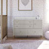 Little Seeds Valentina 4 Drawer/ 1 Door Convertible Dresser & Changing Table - White / Grey