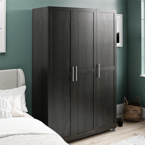 Camberly Framed 3 Door Wardrobe - Black Oak