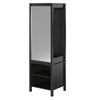 Wimberly Wardrobe with Mirror - Black Oak