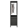 Wimberly Wardrobe with Mirror - Black Oak