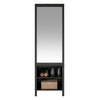 Wimberly Wardrobe with Mirror - Black Oak