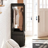 Wimberly Wardrobe with Mirror - Black Oak