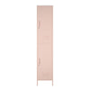 Mission District 2 Door Metal Locker Storage Cabinet - Pale Pink