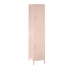 Mission District 2 Door Metal Locker Storage Cabinet - Pale Pink