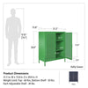 Channing 2 Door Accent Cabinet-Mesh Metal Locker - Kelly Green