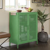 Channing 2 Door Accent Cabinet-Mesh Metal Locker - Kelly Green