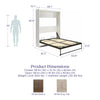 Pinnacle Full Wall Bed - Gray Oak