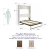 Pinnacle Queen Wall Bed - Gray Oak