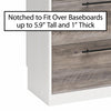 Pinnacle Single Side Cabinet for Wall Beds, Touch Sensor LED Light and Storage - Ironwood