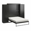 Her Majesty Queen Wall Bed Combo with 2 Side Storage Wardrobes - Black Oak