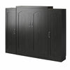 Her Majesty Queen Wall Bed Combo with 2 Side Storage Wardrobes - Black Oak