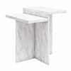 Brielle Accent Table - White marble