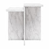 Brielle Accent Table - White marble