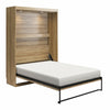 Impressions Full Wall Bed with Gallery Shelf & Touch Sensor LED Lighting - Natural