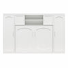 Her Majesty Wall Bed Bundle - Full Size Daybed & 2 Wardrobe Storage Cabinets - White - Full