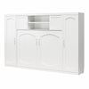 Her Majesty Wall Bed Bundle - Full Size Daybed & 2 Wardrobe Storage Cabinets - White - Full