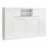 Her Majesty Wall Bed Bundle - Full Size Daybed & 2 Wardrobe Storage Cabinets - White - Full