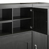 Her Majesty Wall Bed Bundle - Full Size Daybed & 2 Wardrobe Storage Cabinets - Black Oak - Full