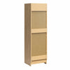 Holly Hills 2-Drawer Bedside Cabinet with Open and Closed Storage - Light Oak