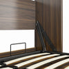 Paramount Full Wall Bed Bundle with 2 Open Storage Side Cabinets - Columbia Walnut - Full