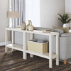 Parsons Wrap-Around Sofa Accent Tables Bundle - Set of Two - White Oak