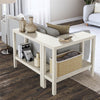 Parsons Wrap-Around Sofa Accent Tables Bundle - Set of Two - White Oak