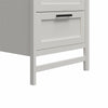 Luxe 2-Door/2-Drawer Closet Tower with 3 Adjustable Clothing Rods - Ivory Oak