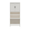 Luxe 5-Shelf Closet Vanity Tower - Ivory Oak