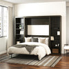 Paramount Full Wall Bed Bundle with 2 Open Storage Side Cabinets - Espresso - Full