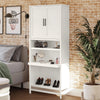 Luxe 5-Shelf Closet Vanity Tower - Ivory Oak