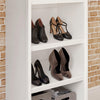 Luxe 6-Shelf Closet Tower with 3 Adjustable Clothing Rods - Ivory Oak