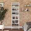 Luxe 6-Shelf Closet Tower with 3 Adjustable Clothing Rods - Ivory Oak